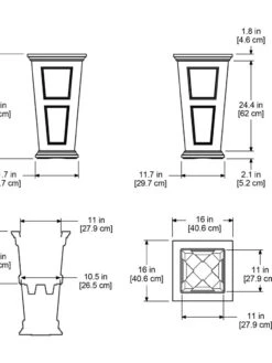 Fairfield Self-Watering Tall Patio Planters, 28” -Gardeners Sale Shop 39342 15V tif