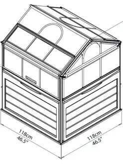 Canopia® By Palram Plant Inn™ Raised Bed Greenhouse, 4' X 4' -Gardeners Sale Shop 8588308 10V tif