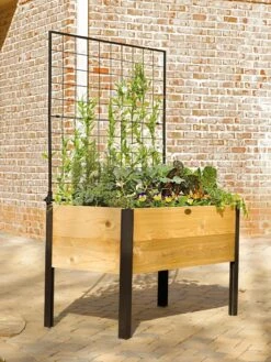Elevated Planter Box And Space-Maker Pivoting Trellis Set, 2' X 4' -Gardeners Sale Shop 8590247 550 tif