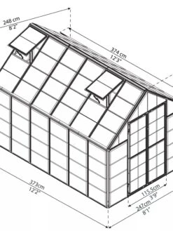 Canopia® By Palram Harmony™ Snap & Grow Greenhouse, 8' -Gardeners Sale Shop 8591044 05V jpg