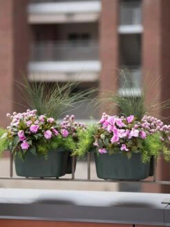 Self-Watering Saddle Railing Planter, 16" -Gardeners Sale Shop 8592175GR 2430 tif