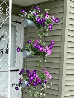 Galvanized Hanging Triple Planter 10 Galvanized Hanging Triple Planter -Gardeners Sale Shop 8595213 01CUST tif