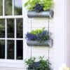 Galvanized Hanging Triple Planter