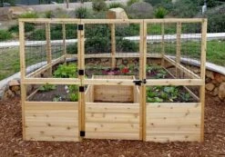 Garden In A Box Cedar Raised Bed With Deer Fence, 8' X 8' -Gardeners Sale Shop 8595875 03V tif