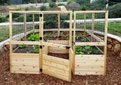 Garden In A Box Cedar Raised Bed With Deer Fence, 8' X 8' -Gardeners Sale Shop 8595875 06V tif