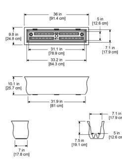 Valencia Window Box, 3' -Gardeners Sale Shop 8596436 18V tif