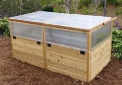 Garden In A Box Cedar Raised Bed With Greenhouse, 3' X 6' -Gardeners Sale Shop 8597082 04V tif