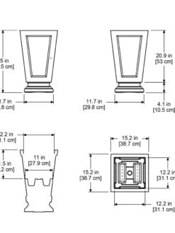 Kensington Self-Watering Tall Patio Planter, 25" -Gardeners Sale Shop 8598549 07V tif