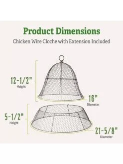 Chicken Wire Cloche With Extension 14 Chicken Wire Cloche With Extension -Gardeners Sale Shop 8600116 1
