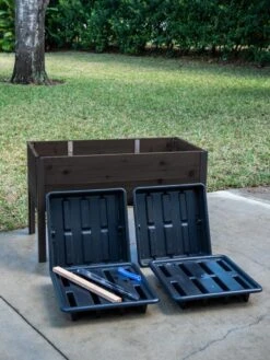 Self-Watering Eco-Stained Elevated Planter Box, 2' X 4' -Gardeners Sale Shop 8608964 6001 tif