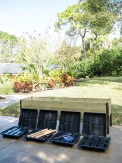 Self-Watering Eco-Stained Elevated Planter Box, 2' X 8' -Gardeners Sale Shop 8608968 8937 tif