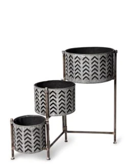 Galvanized Grow Bag Triple Planters With Stand -Gardeners Sale Shop 8609180 4812 tif