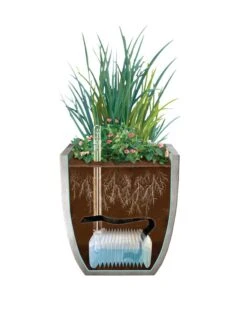 Self-Watering LavaStone® Modern Square -Gardeners Sale Shop 8610250 SWInsert art 8inSq tif 2