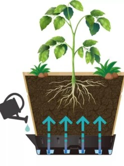 VegTrug® Build-a-Barrel Wooden Planter With Self-Watering Reservoir Tray, 18" -Gardeners Sale Shop 8610253 05V tif