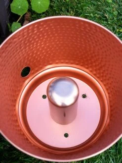 Hammered Copper Hose Pot With Lid 16 Hammered Copper Hose Pot With Lid -Gardeners Sale Shop 8613311 0022