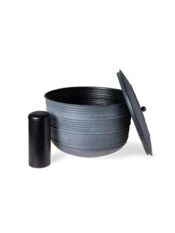 Ribbed Hose Pot With Lid 12 Ribbed Hose Pot With Lid -Gardeners Sale Shop 8613332 5804