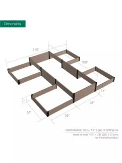 Terraced H-Shape Garden Bed 6 Terraced H-Shape Garden Bed -Gardeners Sale Shop 8614260 03V 3 4