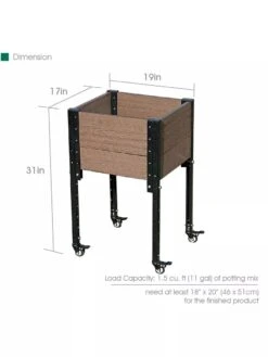 Mobile Elevated Corner Planter -Gardeners Sale Shop 8614267 03V 3 4